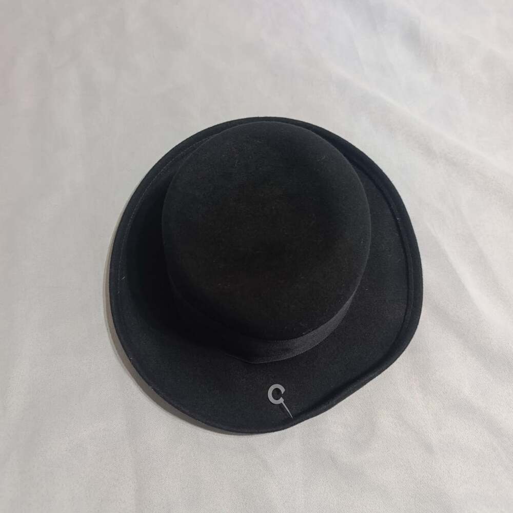 Arlin Black Wool Pork Pie Hat Vintage Made in USA